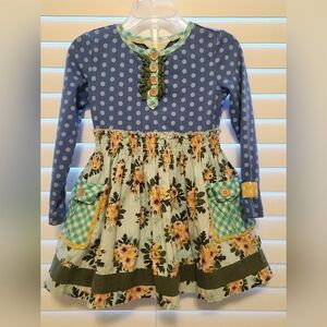 Matlida Jane w/ Joanna Gaines Polka Dot and Floral Kids Dress Size 2
